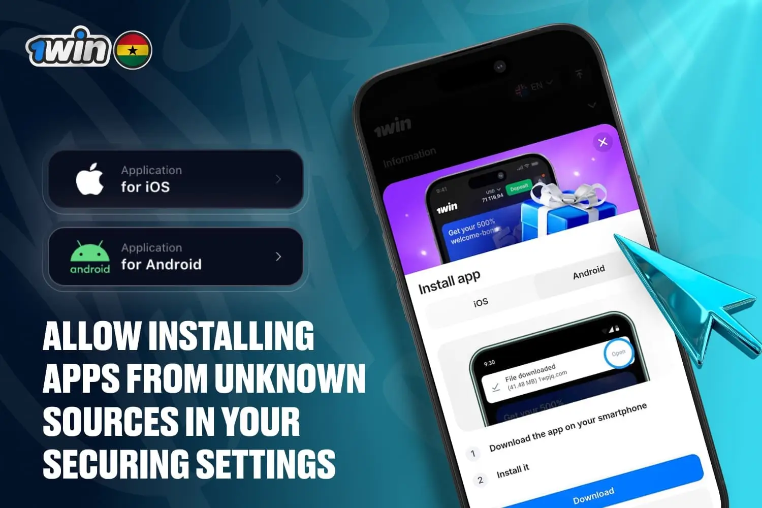 allow installing apps from unknown sources in your security settings